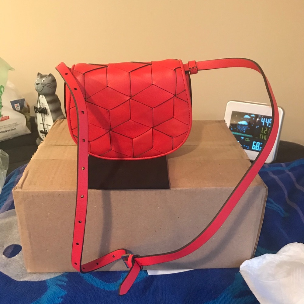Welden red leather bag